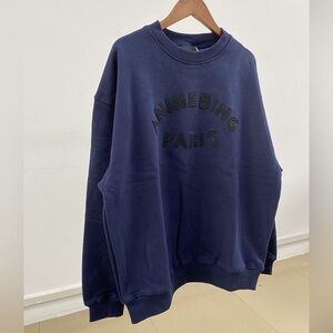 Anine Bing Midnight Blue Logo Sweatshirt